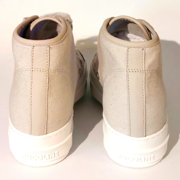 Rucoline oatmeal canvas and leather Ariel wedge sneakers, EU41, NWT - Picture 5 of 13